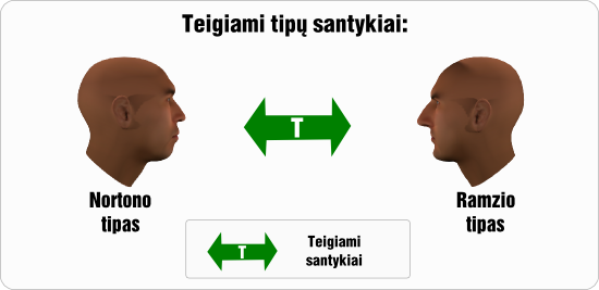 nortonas teigiami tipu santykiai